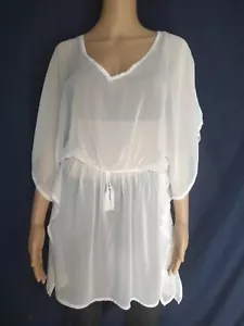 West Loop Women's Swimsuit Cover Up White One Size. NEW - Picture 1 of 9