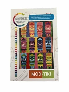 Colorwerx MOD TIKI Quit Pattern By Linda & Carl Sullivan 3 Sizes #CW-116 - Picture 1 of 2