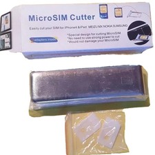 3 White Standard Micro Sim Card Cut Punch Cutter + Adapters For Iphone 4 4S etc 