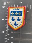 Vintage Laon Patch Crest Heraldic Shield Coat Of Arms France French City Aisne
