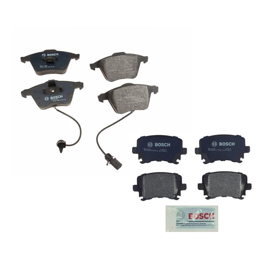 Kit de pastillas de freno de disco semimétricas delanteras y traseras Bosch QuietCast para Audi A4 A6 Quattro Foto 1 de 1