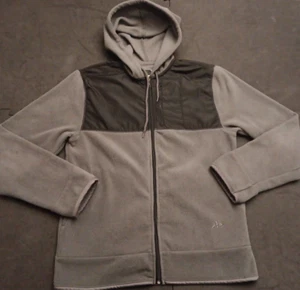 Unisex Small Athletech Gray Fleece Full Zip Hoodie - Picture 1 of 8