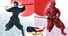 HOT FIGURE TOYS 1/6 Japanese Ninja suit Black and red tricolor toys dao ❶USA❶