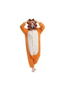 Lion Hooded bodysuit Costume Adult I Love Yumio Retro - Picture 1 of 1