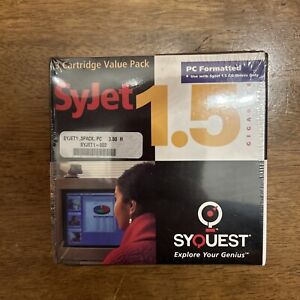 3 Pack SyQuest Syjet 1.5 GB Media Storage discs PC Formatted Brand New Sealed