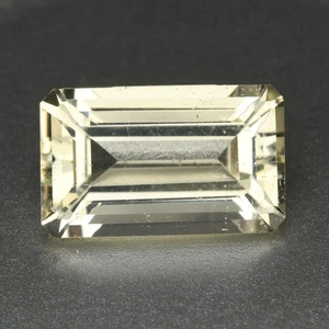 4.08 Ct Fair Perfect Octagan Cut 12.3 x 7.6 MM 100% Natural Brazil Yellolw Beryl - Photo 1/5