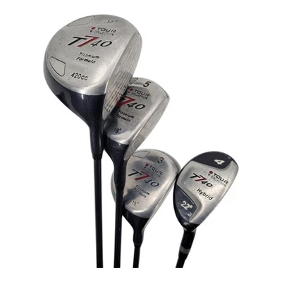 Tour Collection Ladies RH Driver 3 5 Woods 4 Hybrid Golf Club Bundle L Flex - Image 1 of 4
