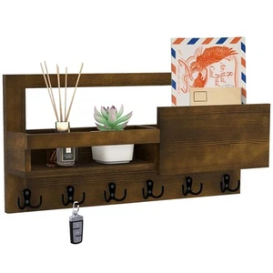 Key Holder Wall Mounted, 16 X 8 Farmhouse Key Hanger Key Rack with Shelf for ... - Picture 1 of 7
