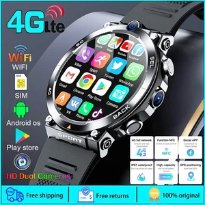 Montre Connectée Vidéo Voix Wi-Fi Appel Messagerie HD Double Caméras Montre Connectée Homme - Photo 1 sur 23