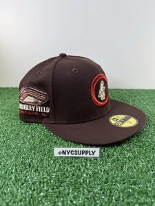 New Era Chicago Cubs Wrigley Field Patch Hat Brown Size 7 - 7 1/2 - Picture 1 of 8