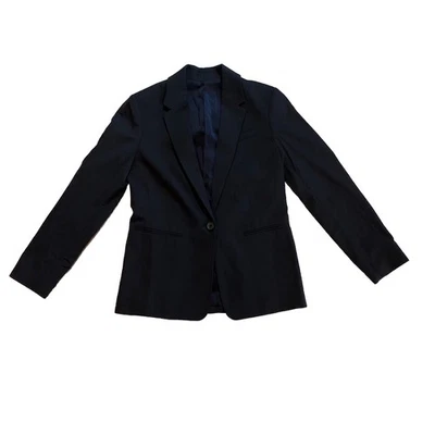Blazer Everland The Italian GoWeave en azul marino 100 % lana para mujer talla 0 Foto 1 de 4