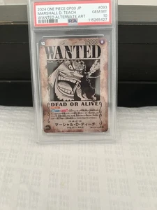 One Piece Card PSA 10 Marshall D. Teach OP09-093 Wanted Alt Art Japanese 2024 - Picture 1 of 1