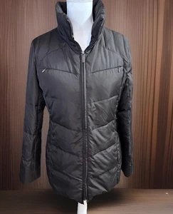 Calvin Klein Jacke Damen klein braun Puffer Entendaunen gefüttert Reißverschlusstasche Mantel - Bild 1 von 8