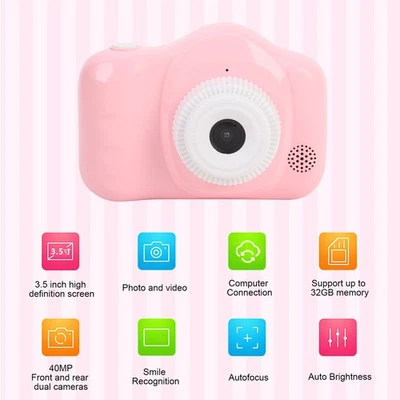 Cute Digital Camera 40MP Front And Rear Dual Lens Autofocus Compact Camera - Image 1 of 4