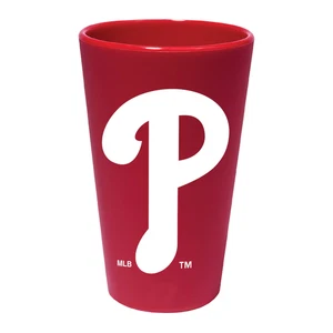 NUEVO MLB Philadelphia Phillies Logo Silicona Pinta Vidrio 16 OZ rojo irrompible - Imagen 1 de 7