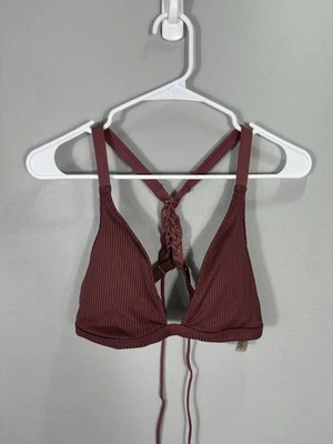 PINK Bikini Top Maroon Large Summer Beach  - Изображение 1 из 4