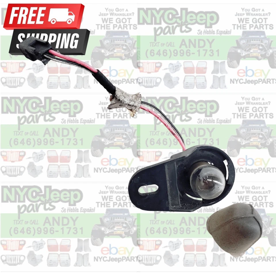 92-95 97 YJ TJ Jeep Wrangler interior tablero luz de cortesía con tapa de lente 1 pieza Foto 1 de 4