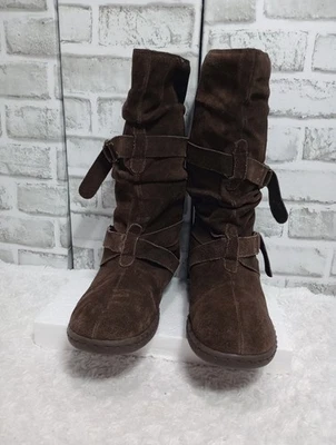 Botas Roxy Slalom Marrón Gamuza Cuero Para Mujer Invierno Talla 9  Foto 1 de 4