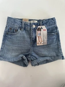 Levi’s Girlfriend Shorty Shorts Denim Cuffed Shorts Size 4T NWT - Picture 1 of 3