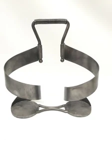 Heavy Forged Metal 2 Bottle Wine Holder Industrial Modern - Picture 1 of 2