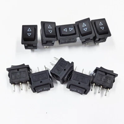 10 x KCD1 Mini Rocker Switch Momentary (On)-Off-(On) 6A/250VAC USA Stock!!! - Image 1 of 4