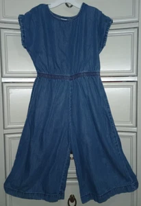 Stem Girls' Wide Leg Blue Denim Romper/Jumpsuit Size 6 - Picture 1 of 11