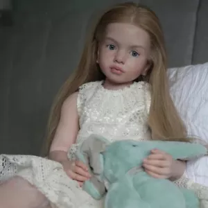 40 Zoll Reborn Puppe bemaltes Set unmontiert Kleinkind Mädchen verwurzelte Haare Handarbeit Geschenk - Bild 1 von 5