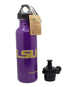 LSU Stainless Steel 25oz BPA Free Light Weight Water Bottle Louisiana State