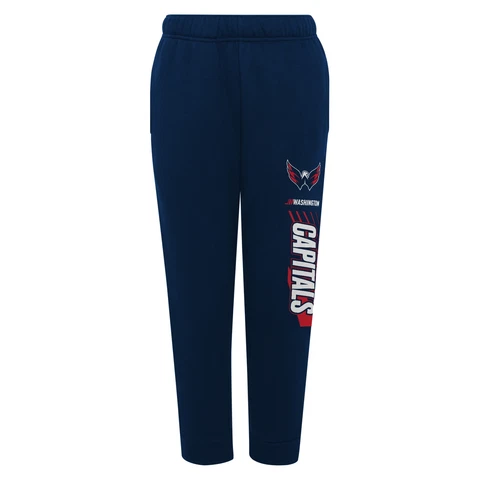 Youth Navy Washington Capitals Power Move Fleece Pants Cover