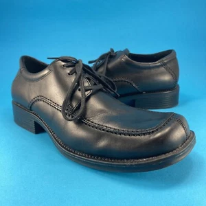 Kenneth Cole Reaction Office Manager LE Square Toe Oxford Black Size 9.5 Leather - Picture 1 of 9
