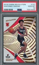 Anfernee Simons 2018 Panini Revolution Rookie Card #137 Graded PSA 10