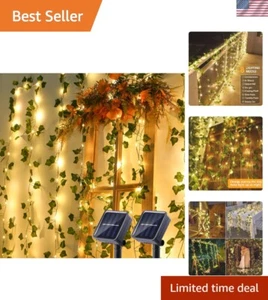 Weatherproof Solar Ivy String Lights - 33ft, 100 LEDs for Outdoor Elegance - Picture 1 of 9