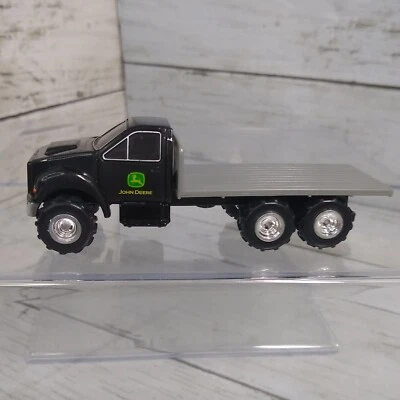 ERTL John Deere Diecast Plastic Farm Truck Hauler Flatbed 4"l Black Grey Toy - Image 1 of 4
