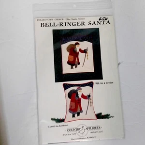 Country Appliques Quilt Pattern Olde Santa Series Bell Ringer NEW Old Stock - Picture 1 of 2