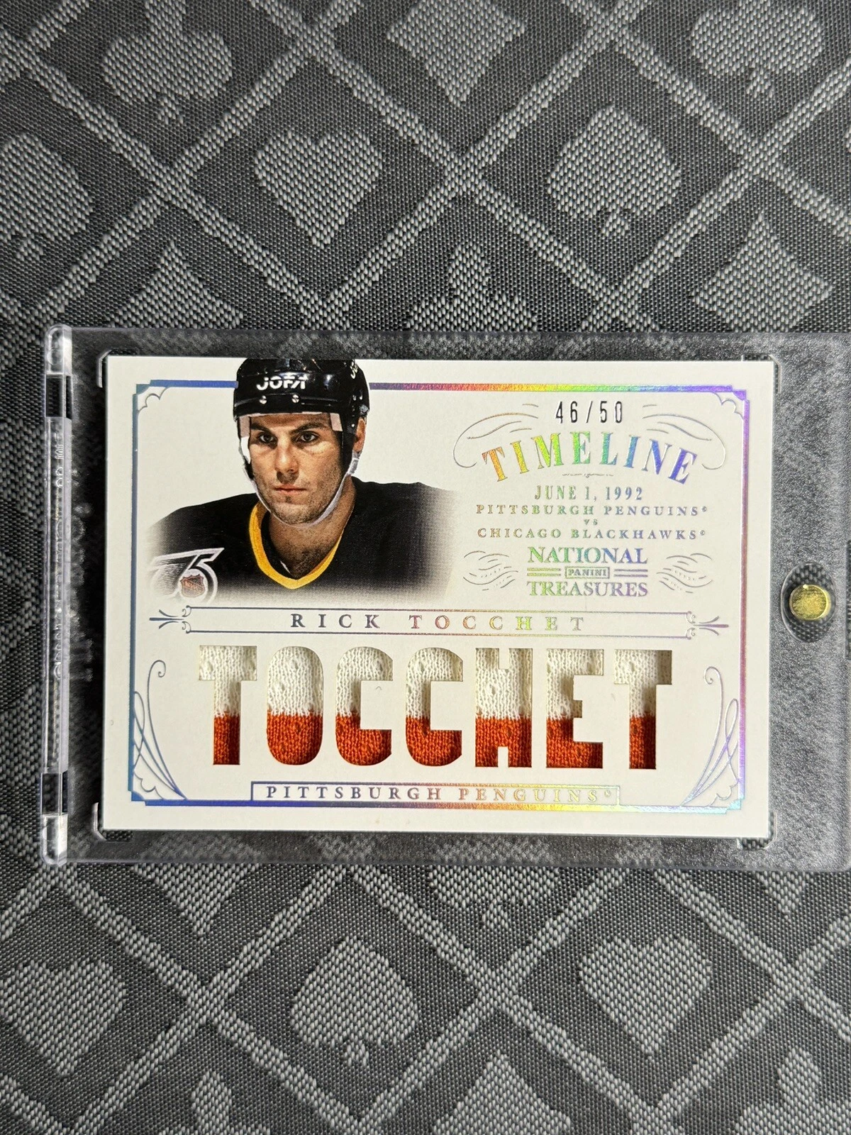 2013-14 National Treasures RICK TOCCHET Timeline Jersey Patch Prime /50 #T-RT