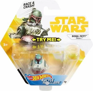 STAR WARS HOT WHEELS BOBA FETT SLAVE 1 BATTLE ROLLERS RACE & CRASH DIE-CAST NEW! - Picture 1 of 7