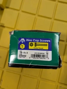 Hillman 7/8-9 in.   D X 4 in.   L Heat Treated Steel Hex Head Cap Screw 10 pk - Picture 1 of 4