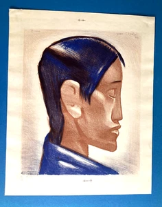 Jean Charlot / The Mayan/ 1949 / SIGNED Color Lithograph/Limited Edition: 33/100 - Picture 1 of 7