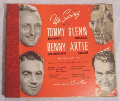 UP SWING  -- Four 78's -- GLENN MILLER, Tommy Dorsey, BENNY GOODMAN, Artie Shaw - Image 1 of 4