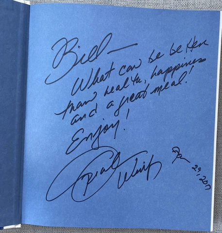 Oprah Winfrey Signed In Person Food Health & Happiness 1st Ed HC Book Authentic Cover