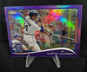 2014 Topps Chrome Austin Jackson #147 Purple Refractors Detroit Tigers - Picture 1 of 2