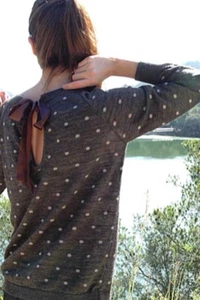 Dotty Wool Jumper Brown - Picture 1 of 9