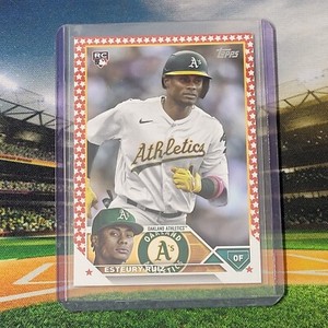 2023 Topps Series 2 Esteury Ruiz Rc INDEPENDENCE DAY #/76 Athletics Baseball ⚾️ 