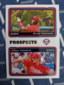 2005 Topps 1st Edition Cole Hamels & Ryan Howard Rookie #689 Phillies RC RARE!