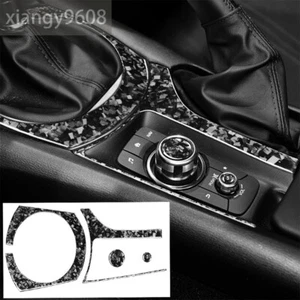 Forged Carbon Fiber Gear Shift Multimedia Box Panel Cover For Mazda MX-5 2016-20 - Picture 1 of 9