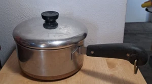 Revere Ware 2 Qt Saucepan/Lid Vintage Pre 1968 Riverside CA Stainless Copper - Picture 1 of 12