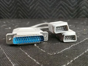 25 Pin D Serial to Dual 9 Pin D Serial splitter Male/Male NOS for Atari - Picture 1 of 5