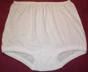3 Pares Talla 7 Blancas 100% ALGODÓN BANDA PIERNA PANTY con Cintura Cubierta Elástica Hecha en EE. UU. - Imagen 1 de 3