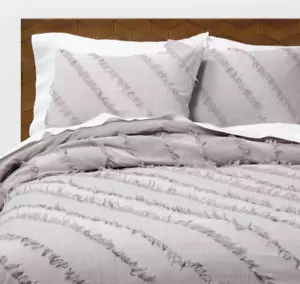 Opalhouse Set di piumoni e federe con struttura diagonale grigio, king size - Foto 1 di 4