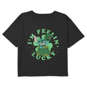 Girl's Lilo & Stitch I'm Feelin' Lucky T-Shirt - Picture 1 of 3